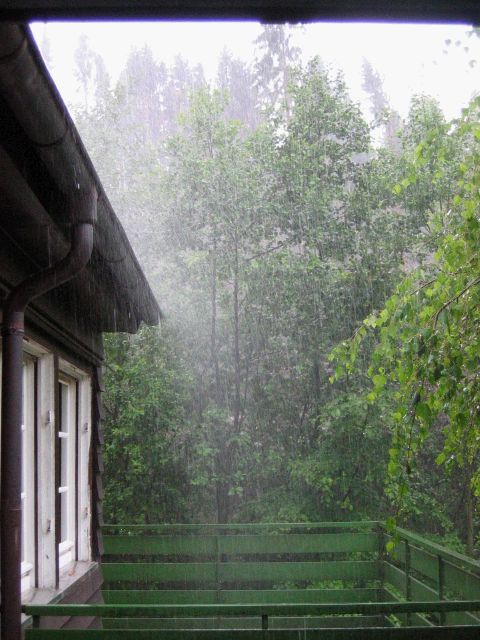 ... und dann kam der Regen heftig ...